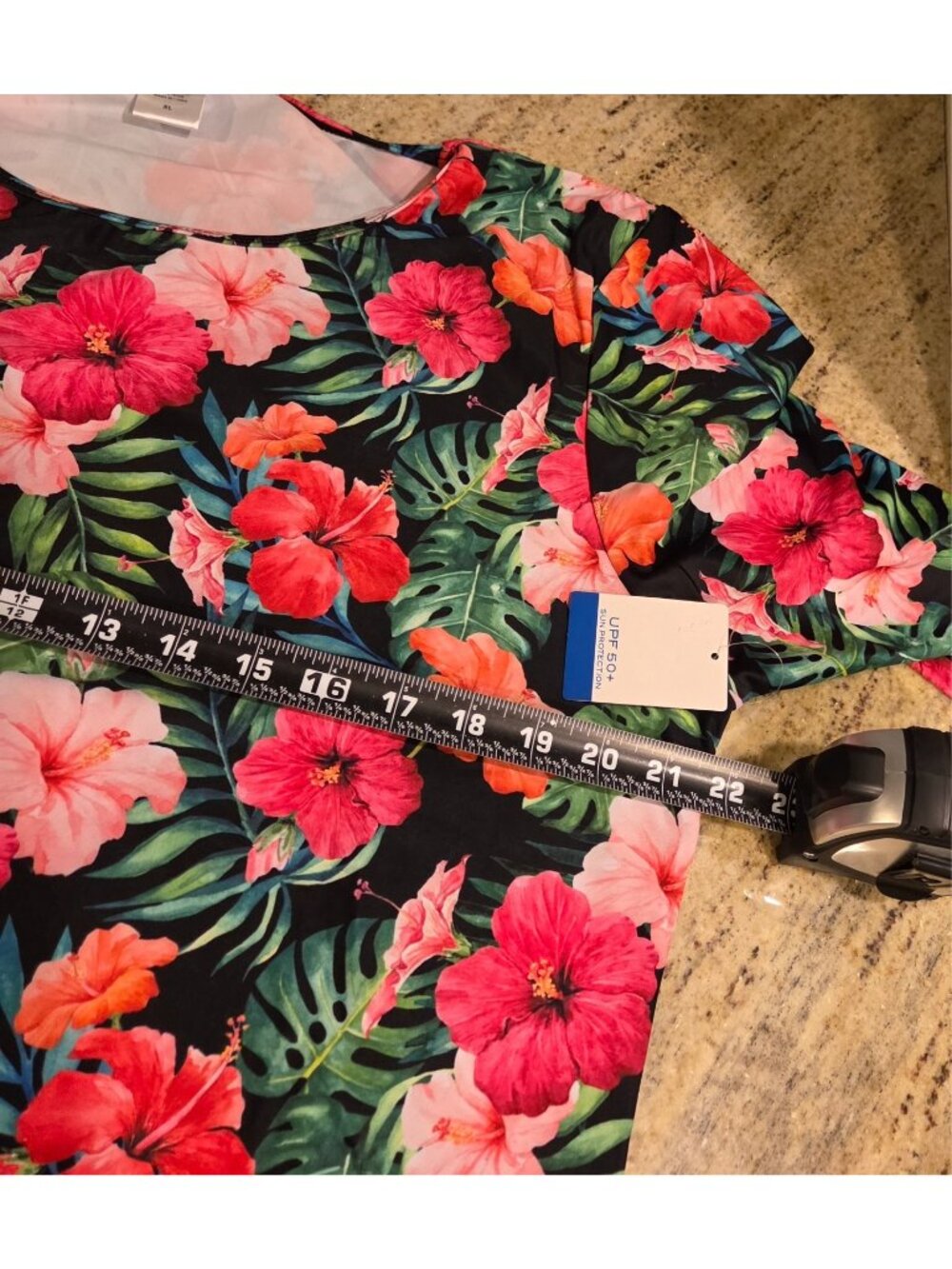 New! Dreamwave Size XL Floral 2 Piece Modest Swim Shirt & Pants UPF 50+ Wide-Leg - Picture 11 of 16
